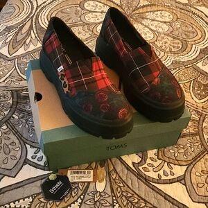 TOMS 7 Plaid Patchwork Leopard NIB
